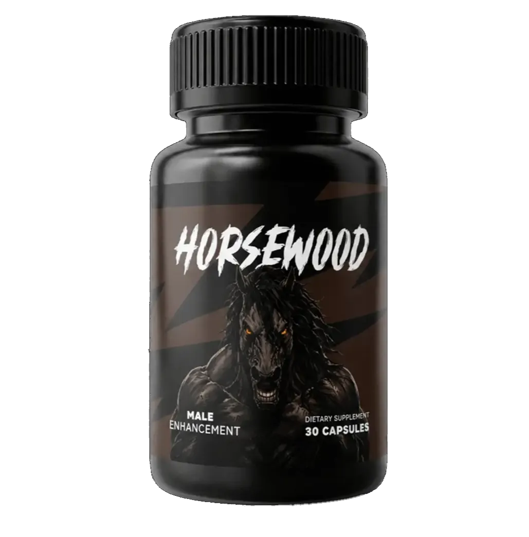 Horsewood bottle — 7-herb natural male vitality supplement, two capsules daily